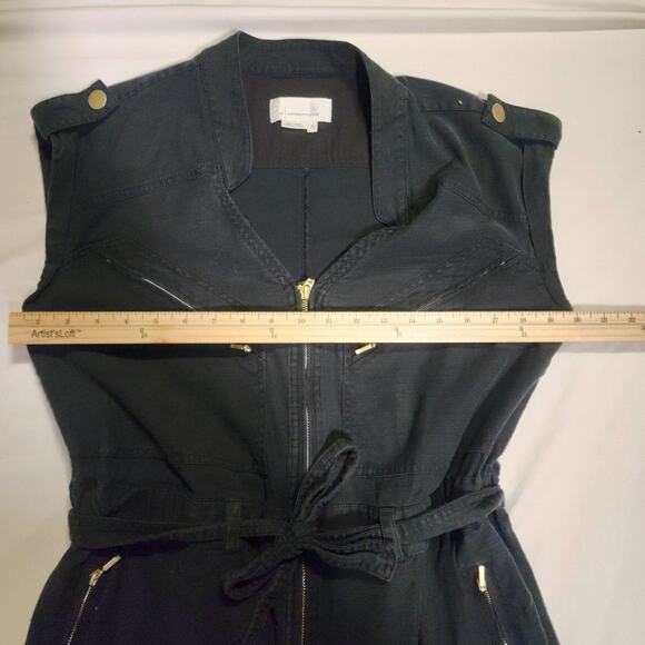 Anthropologie Halsey Utility Jumpsuit Womens Size M Black Boiler Mechanic Alt - Picture 3 of 9